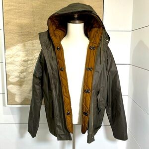 Men’s Billy Reid Waxed Field/ Lodge Jacket W/ Detachable Puffer